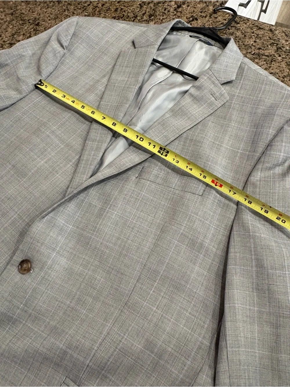 LOT OF 2. Ralph Lauren Men's Blue and Gray Plaid Blazer 2-Button Notch Lapel
